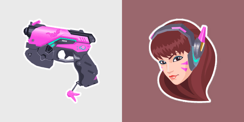 Custom Cursor Pack for Overwatch D.Va Light Gun