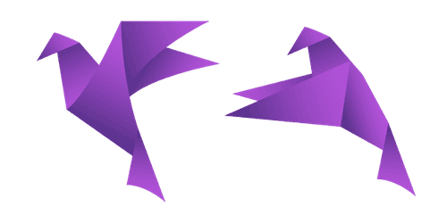 Purple Origami Birdcustom cursor pack