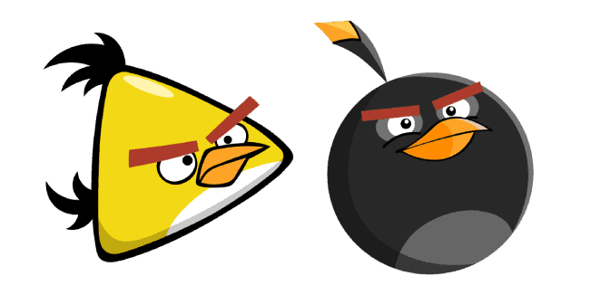 Angry Birds Chuck and Bombcustom cursor pack