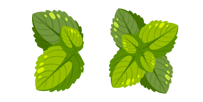 Green Mint Leavescustom cursor pack
