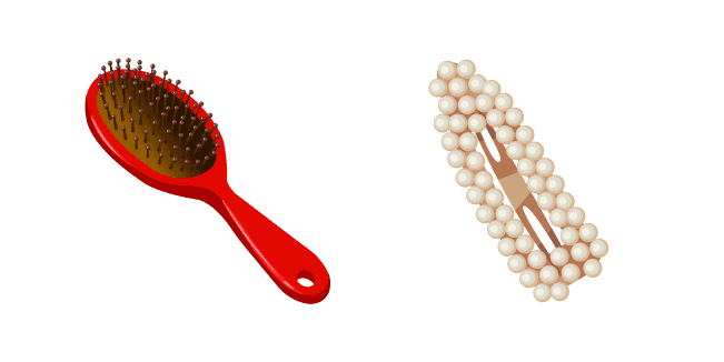 Hairbrush and Hair Clipcustom cursor pack