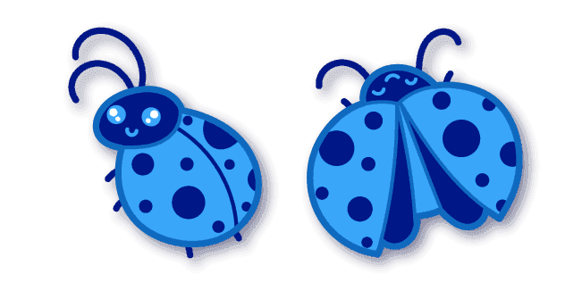 Kawaii Blue Ladybugcustom cursor pack