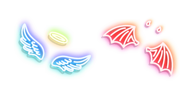 Neon Angel and Devilcustom cursor pack