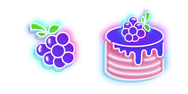 Neon Blackberry and Cakecustom cursor pack