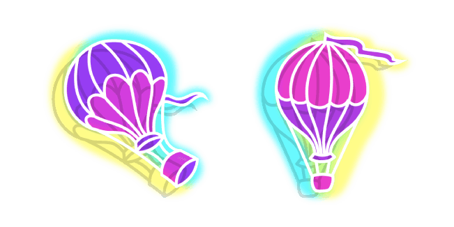 Neon Hot Air Ballooncustom cursor pack
