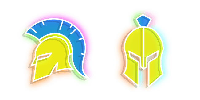Neon Spartan Helmetcustom cursor pack