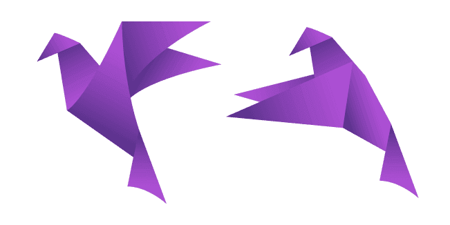 Purple Origami Birdcustom cursor pack