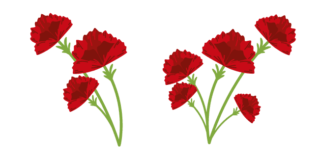 Red Сarnationcustom cursor pack