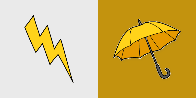 Cute Cursor Lightning & Umbrella Pack