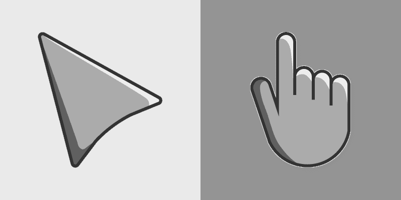 Cool Cute Gray Mouse Cursor Pack