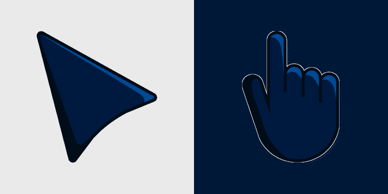 Navy Cute Mouse Cursor Pack