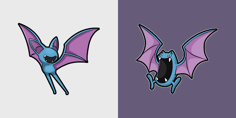 Pokemon Zubat & Golbat Cute Cursor Pack