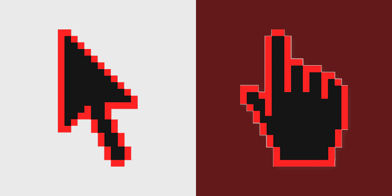 Cute Cursor Pack - Red Orange