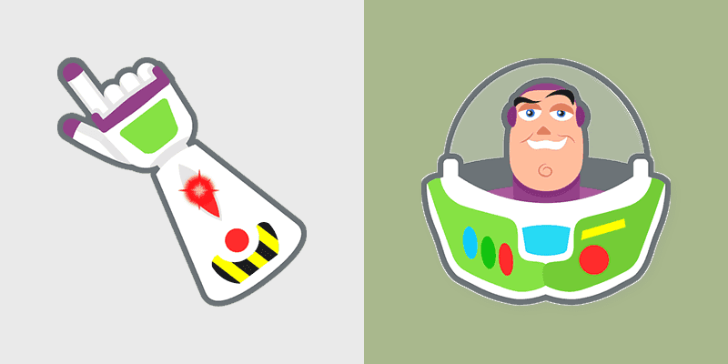 Toy Story Buzz Lightyear Cute Mouse Cursor Pack