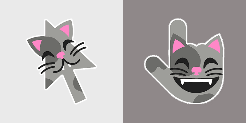 Kitty Cursor Pack - Custom Cat Emoji