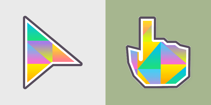 Custom Cursor Pack - Gradient Triangles