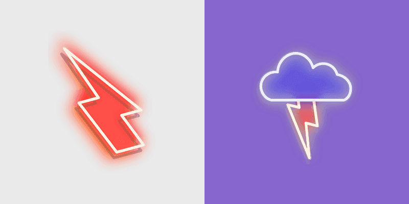 Red Lightning vs Blue Storm Cute Cursor Pack