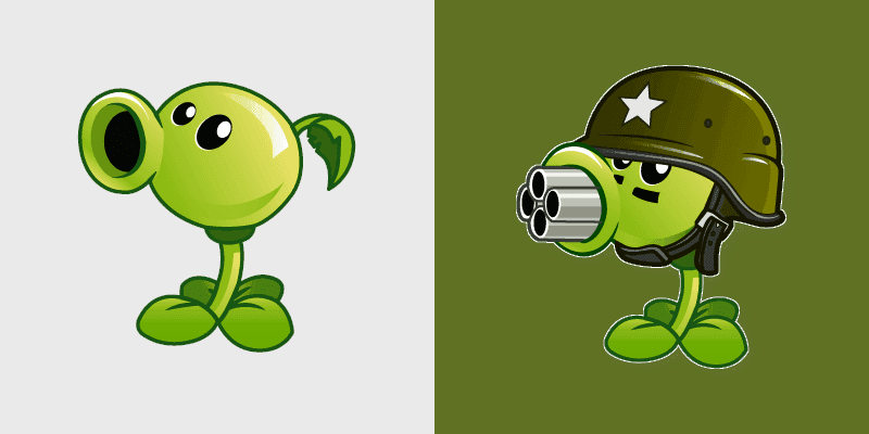 Custom Cursor Pack - Plants vs. Zombies Peashooter and Gatling Pea