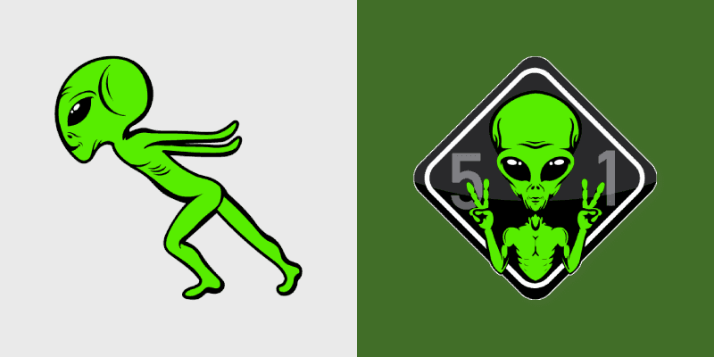 Custom Cute Alien Naruto Run Mouse Cursor Pack