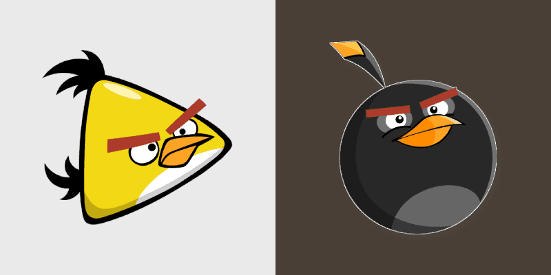 Angry Birds Chuck & Bomb Interactive Cursor Pack