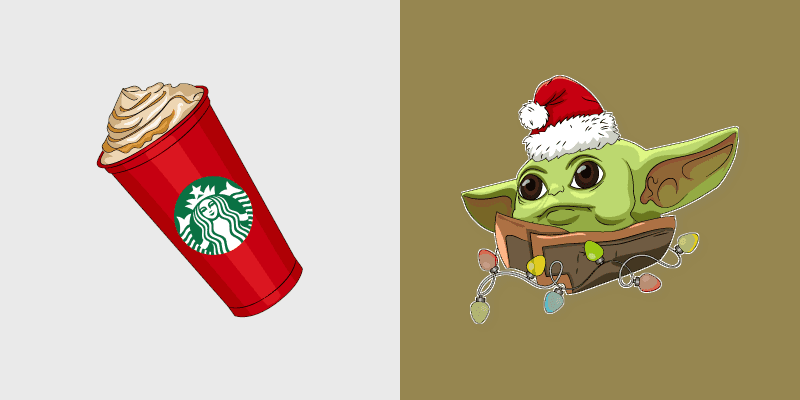 Christmas Baby Yoda Cute Mouse Cursor Pack