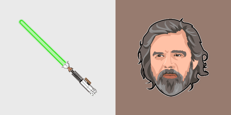 Cute Cursor - Star Wars Luke Skywalker & Green Lightsaber