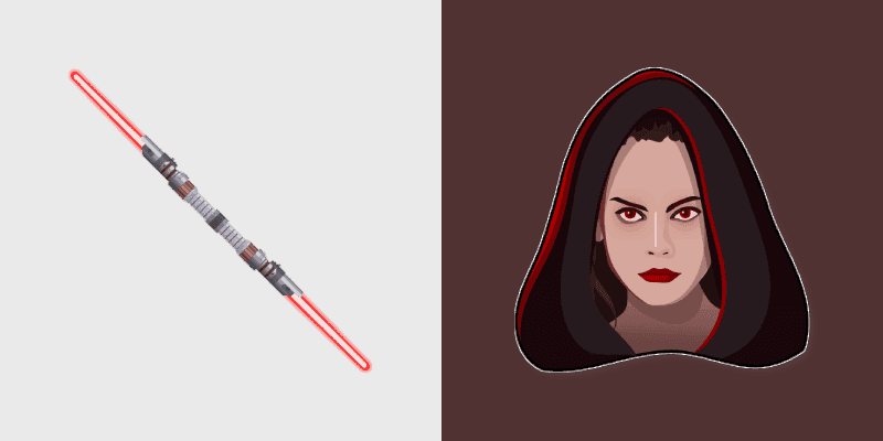 Star Wars Custom Cursor Pack - Dark Rey and Red Lightsaber