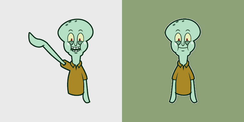 Cute Squidward Cursor Pack