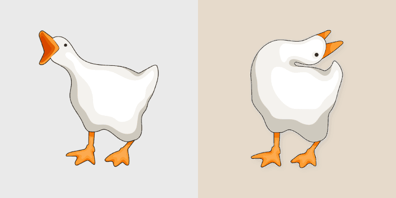 Cute Goose Cursor Pack
