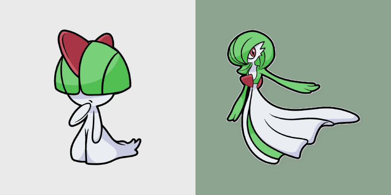 Custom Cursor Pack - Pokemon Ralts and Gardevoir