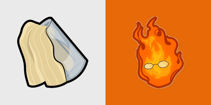Undertale Grillby's Fiery Cursor Pack