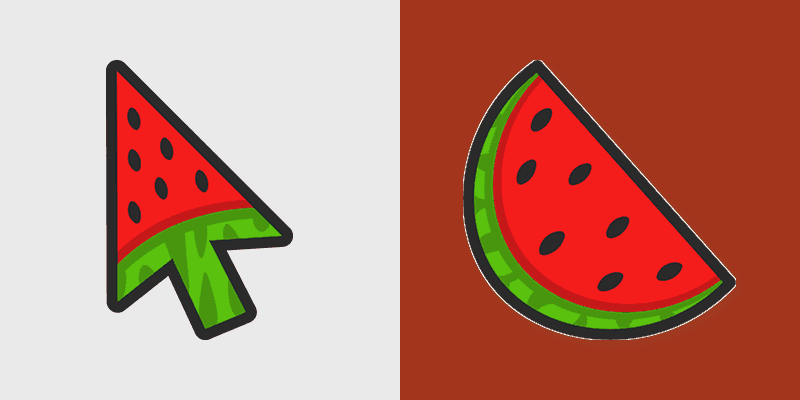Cute Watermelon Cursor Pack