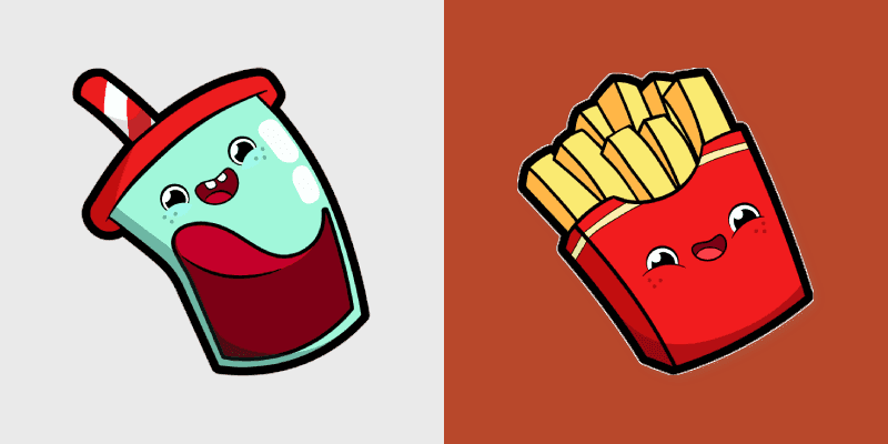 Cute Cursor Pack - Soft Drink & Fries