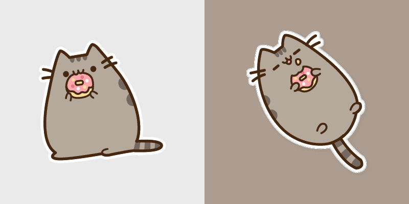 Cute Cursor Pack - Pusheen Eating Donut