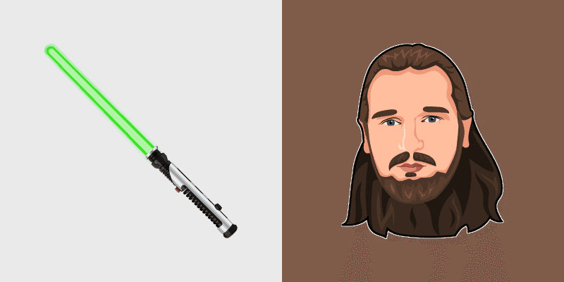Star Wars Qui-Gon Jinn Lightsaber Cursor Pack