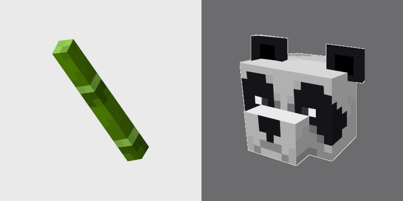 Custom Cute Cursor Pack - Minecraft Bamboo and Panda