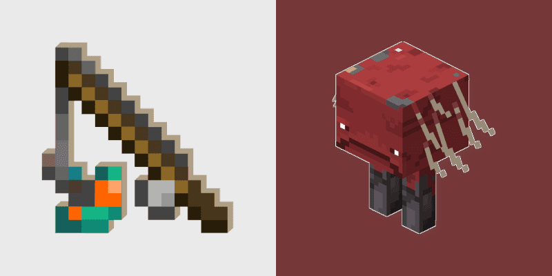 Minecraft Strider & Warped Fungus Mouse Cursor Pack