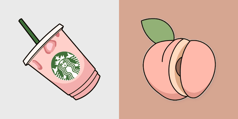 Custom Cursor Starbucks Peach VSCO Girl