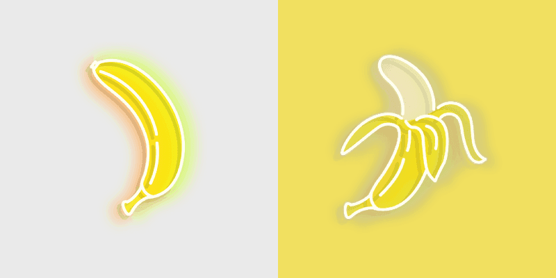 Neon Banana Cute Cursor Pack