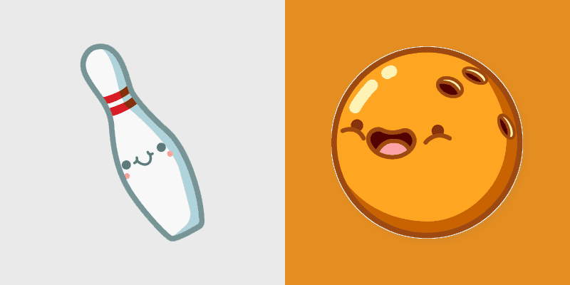 Cute Cursor Pack - Bowling Pin & Ball