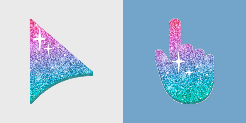 Custom Cursor Pack: Iridescent Glitter Magic