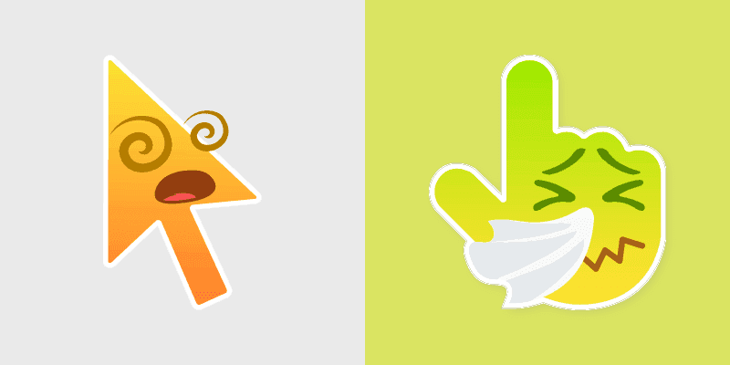 Cute Cursor Pack - Dizzy and Sneezing