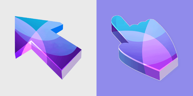Cute Cursor Pack - Purple & Blue Abstract