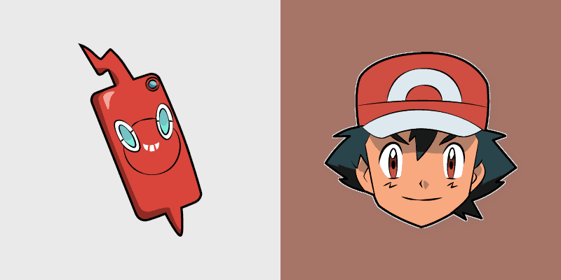 Ash Ketchum Rotom Phone Cursor Pack