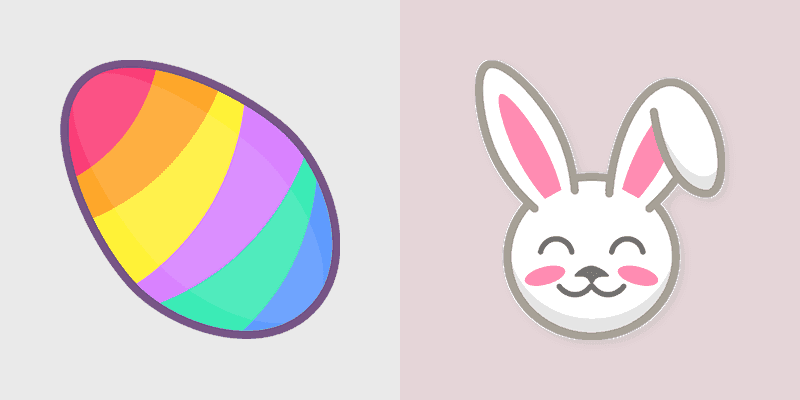 Cute Cursor Pack - Easter Bunny & Colorful Egg
