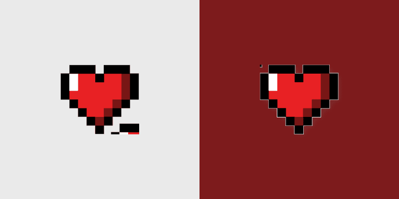Pixel Heart and Planet Cute Cursor Pack