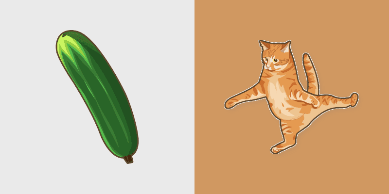 Purrfectly Scared Cucumber Mouse Cursor