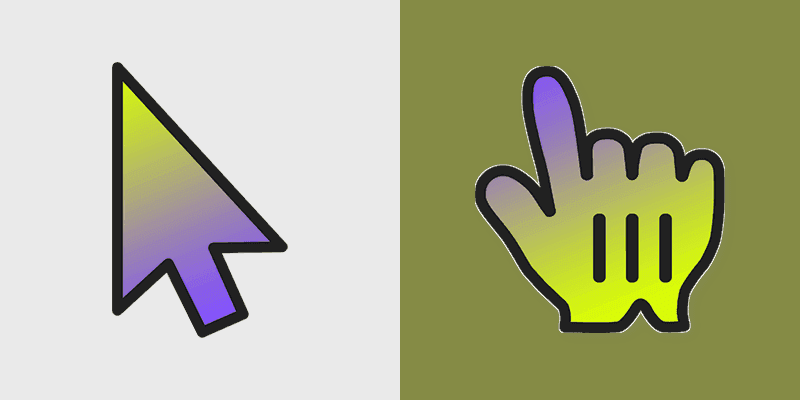 Cute Cursor Garden Gradient