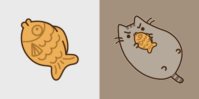 Pusheen's Whimsical Fish Cookie Custom Cursor Pack