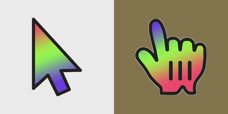 Chameleon Gradient Cursor Pack